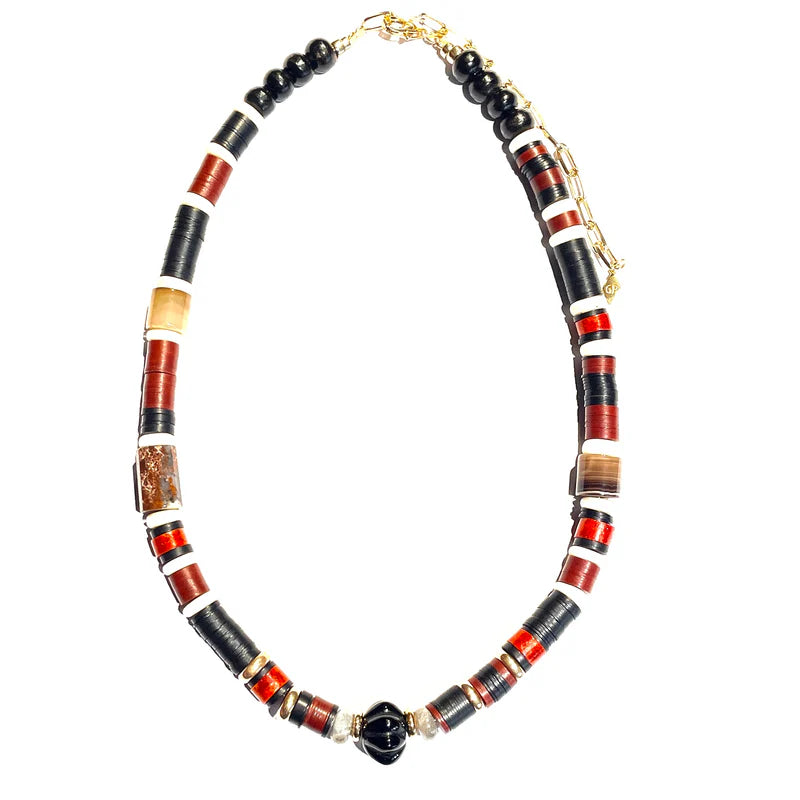 Gachon Porthier Snake Necklace Short Puka 68 Necklace