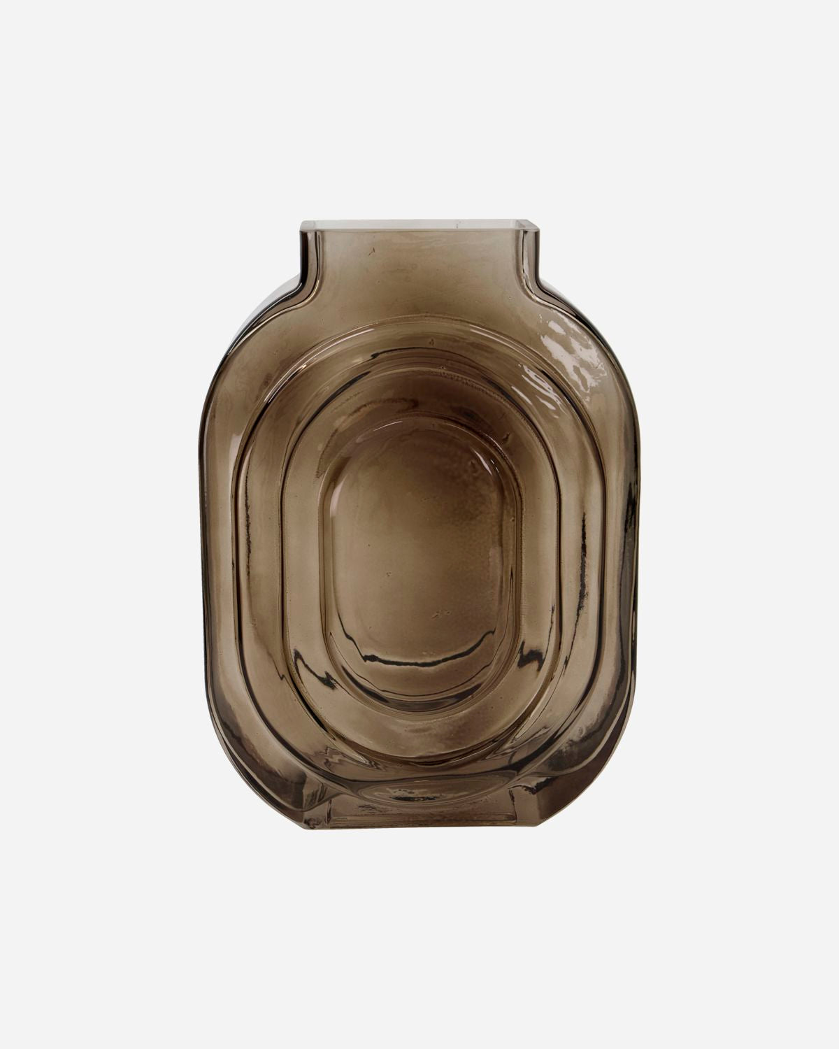 Grey Glass Retro Vase
