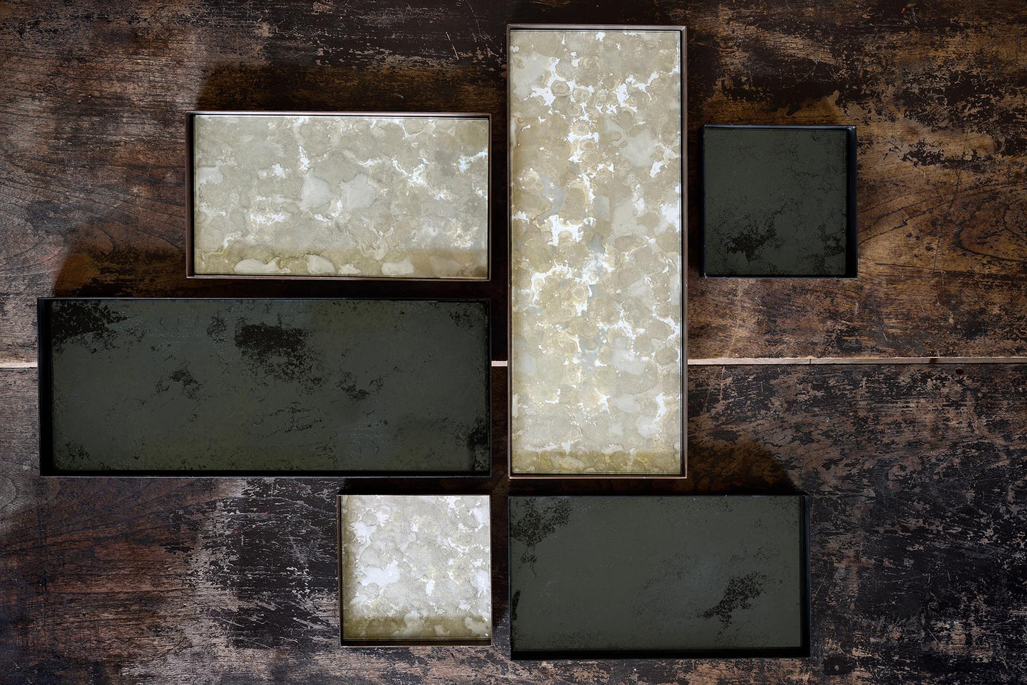 PLATEAU RECTANGLE MIROIR ANTHRACITE