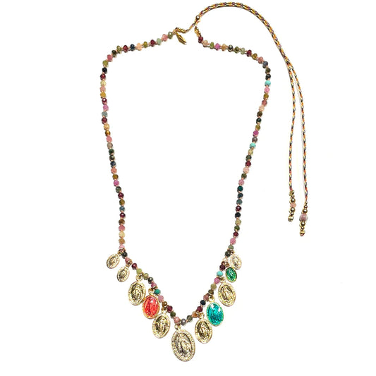 Epure Medals Necklace Tourmaline
