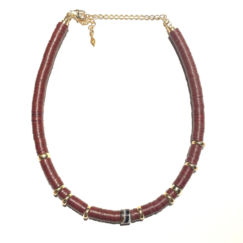 Gachon Porthier Snake Necklace Short Puka 16 Necklace