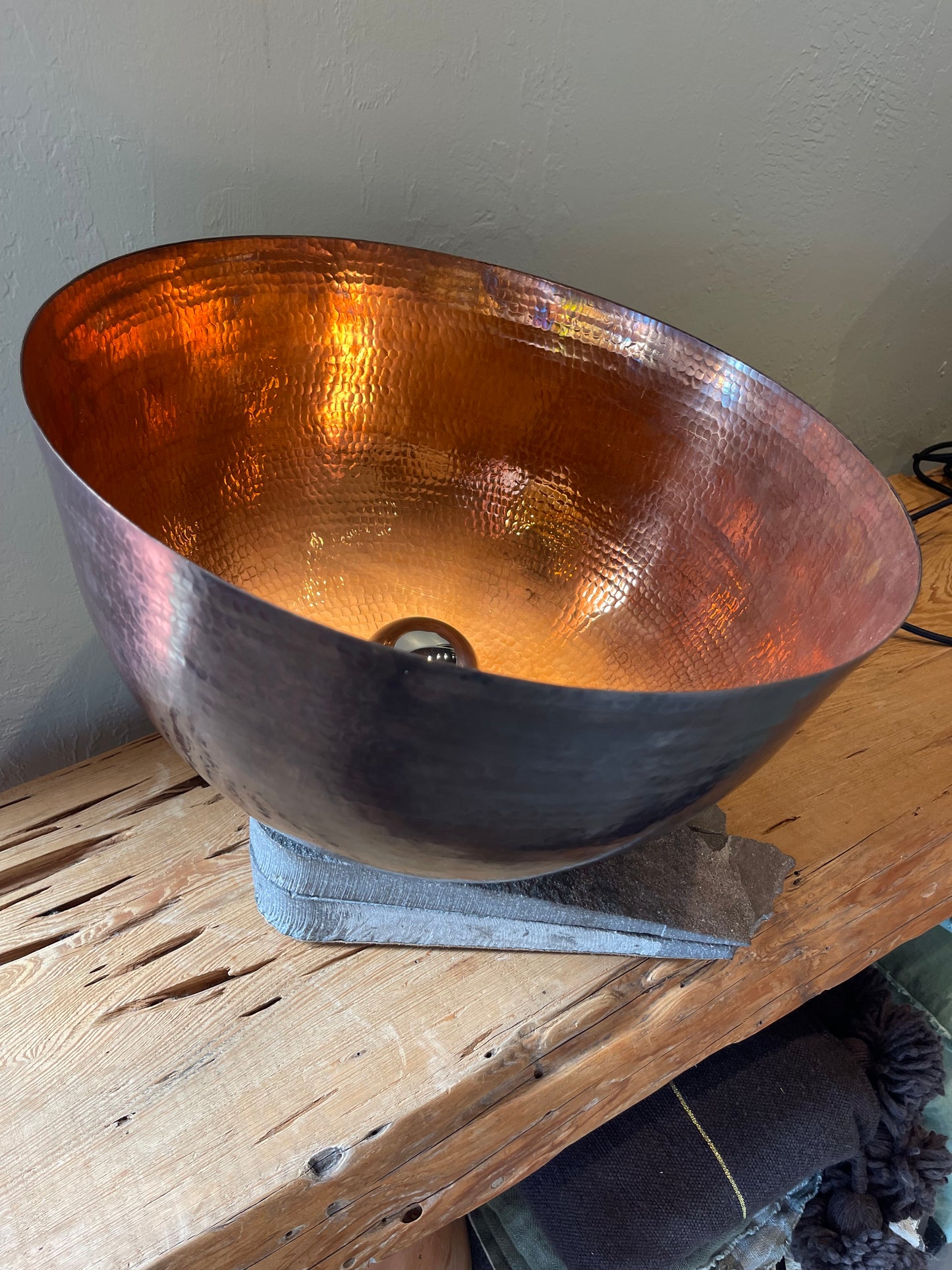 Marta Copper and Slate Lamp - large