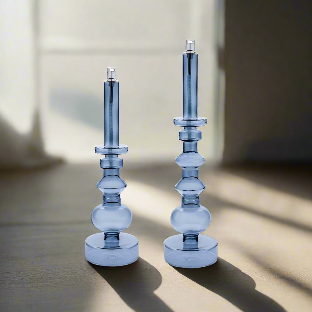 Periglass Oil Lamp Candleholder in Gray - Large