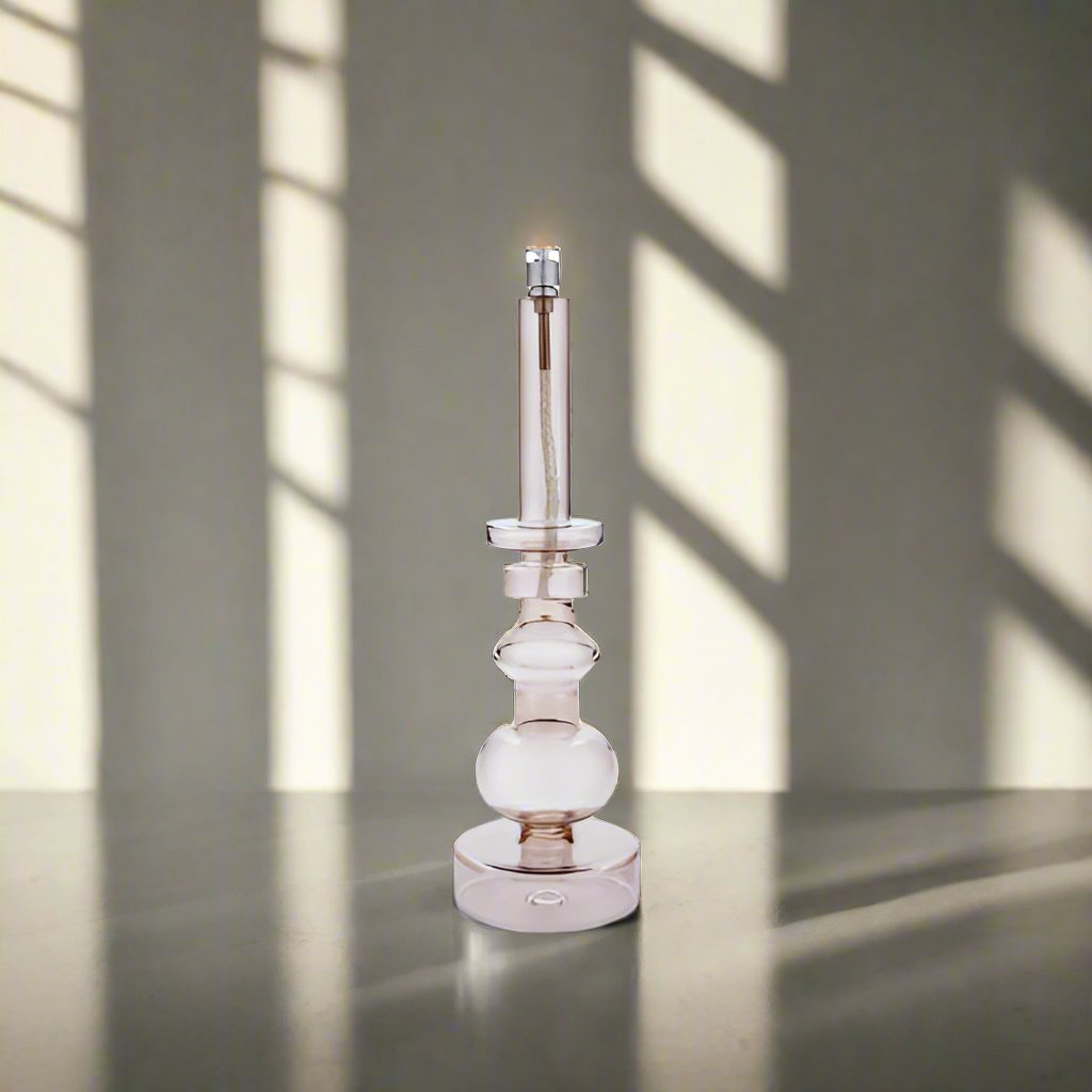 Periglass Oil Lamp Candleholder in Champagne - Medium