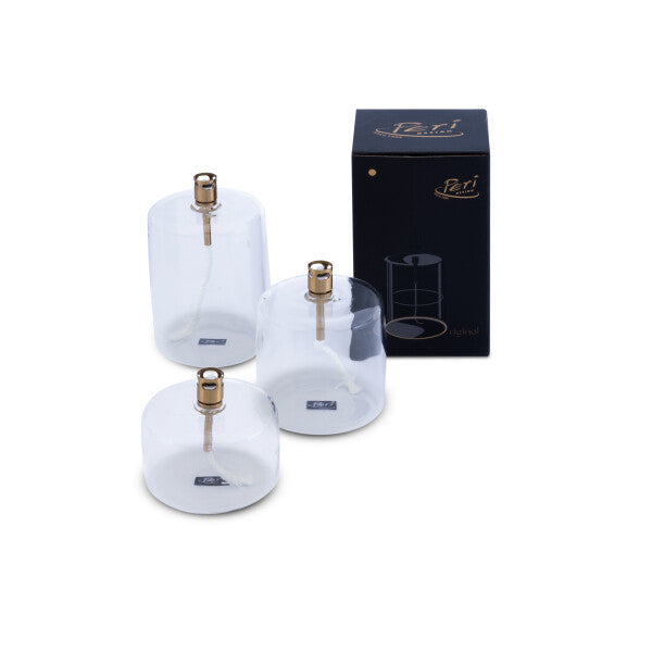 Periglass Oil Lamp Cylinder Brass - medium