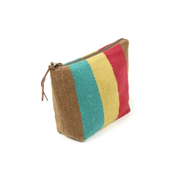 Manitoba Pouch Multi Stripe 9" x 6"
