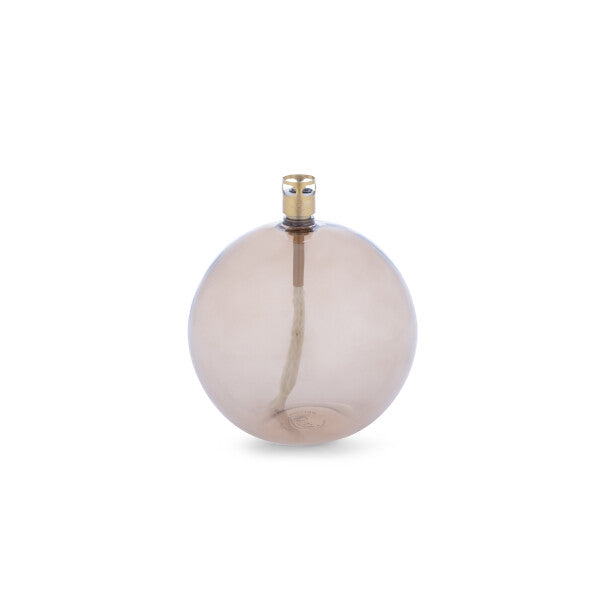 Periglass Oil Lamp Round Brass in Champagne - Medium