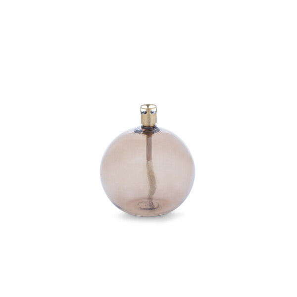 Periglass Oil Lamp Round Brass in Champagne - Small