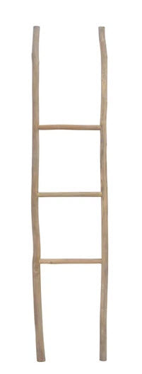 ÉCHELLE EN BOIS DE TECK NATUREL