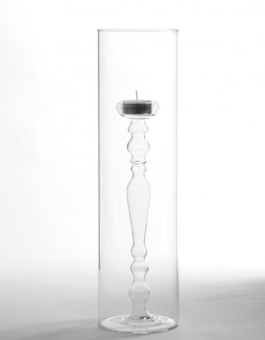Tall Hurricane Glass Candelabra