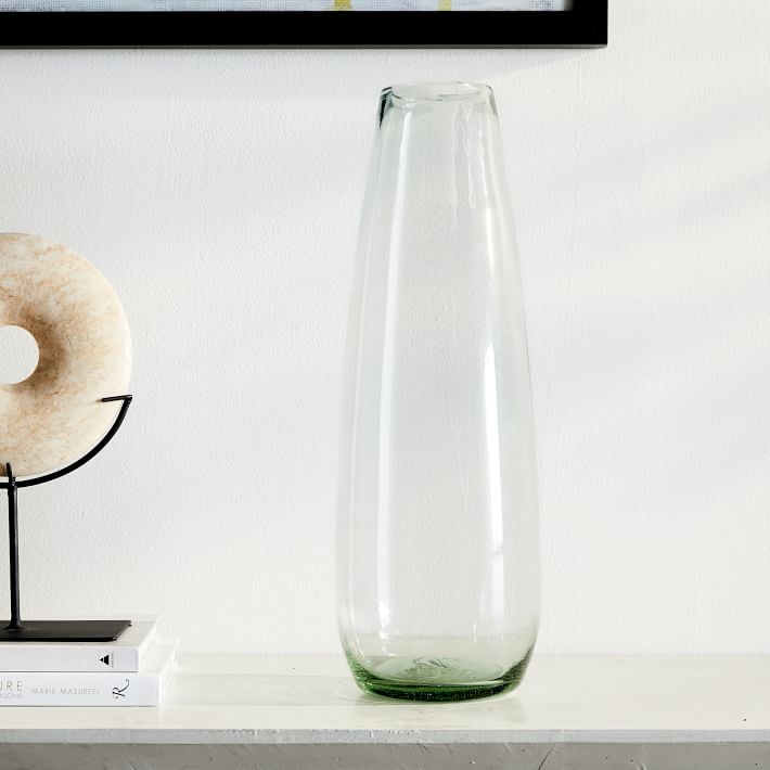 VASE EN VERRE PUR, 19.5"H