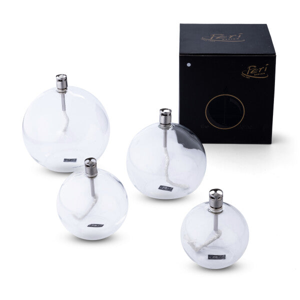 Periglass Oil Lamp Round chrome - extra small