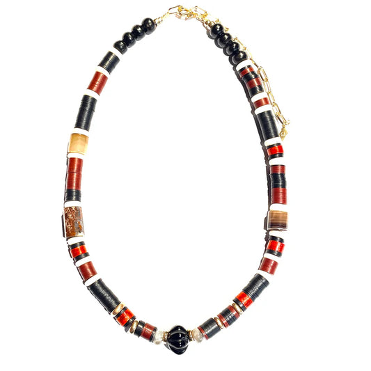 Gachon Porthier Snake Necklace Short Puka 68 Necklace