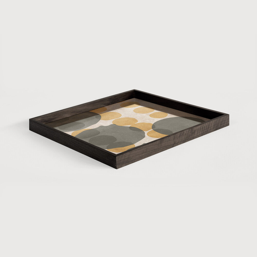 Overlapping Dots Glass Tray