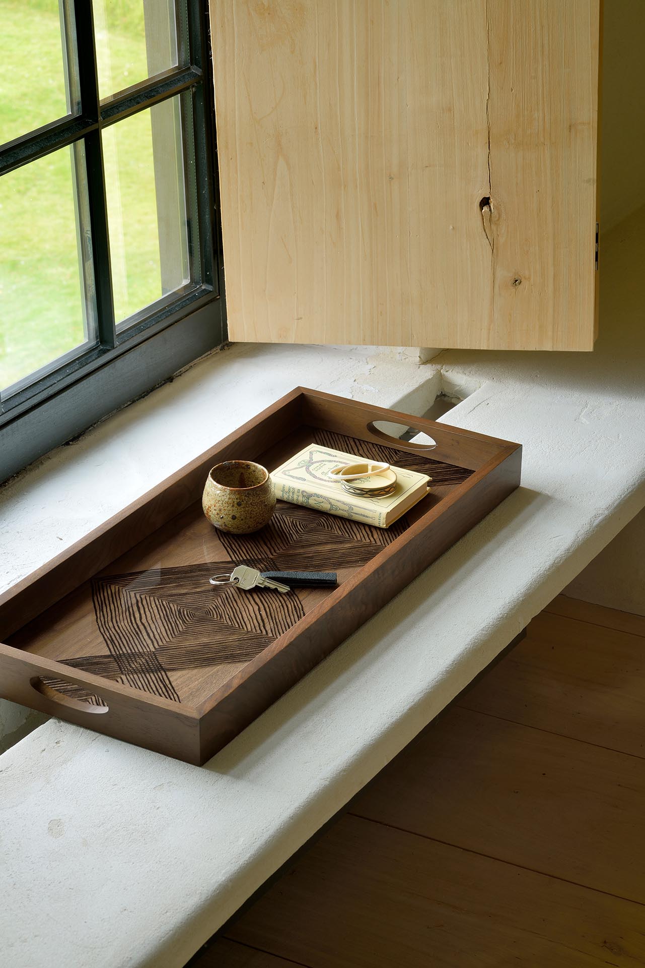 Linear Squares Glass Tray