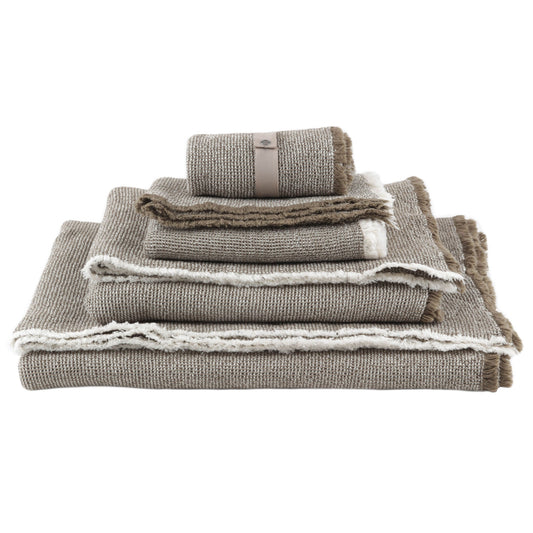 LISSOY Hand Towel - Waffle Towel with Fringes - Naturel