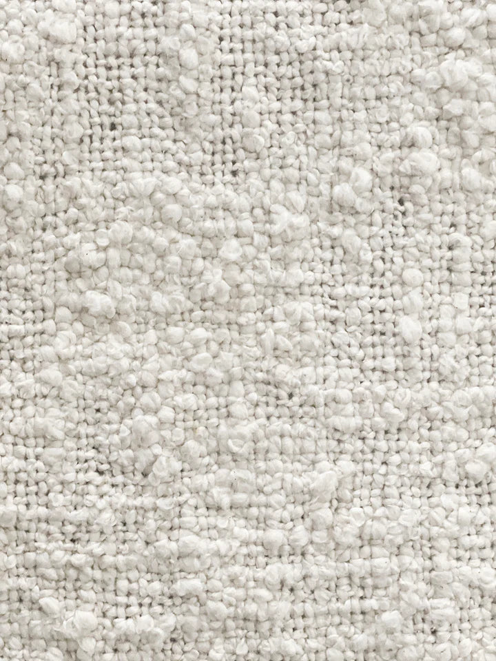 Cozy Cotton Boucle Throw with Fringe - Ivory, 50" x 70"