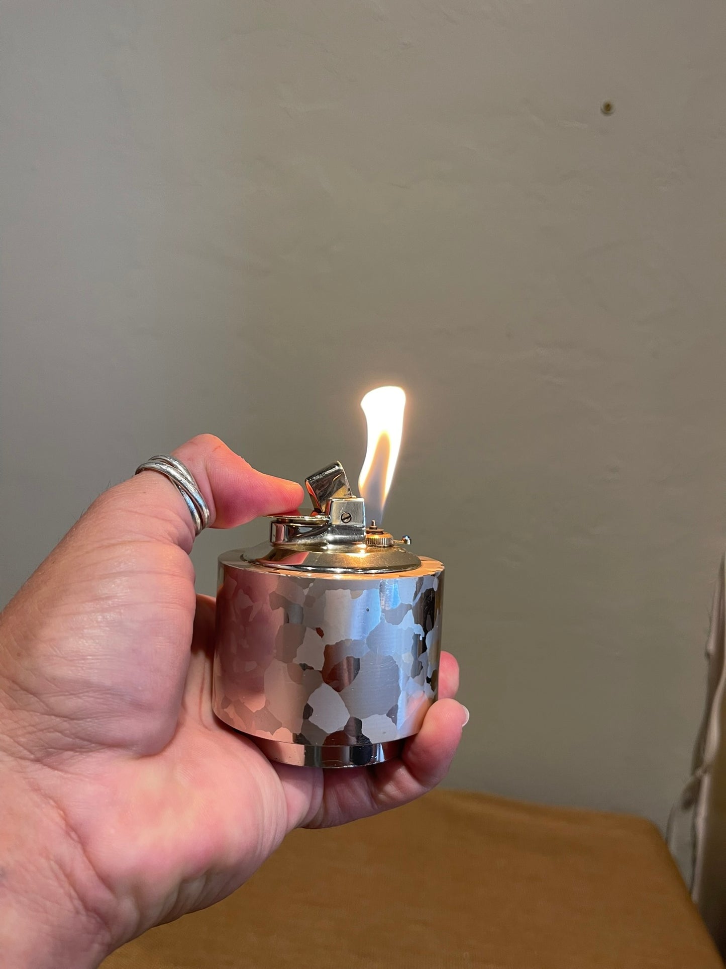 Vintage Ronson Varaflame “Luralite” Table Lighter - Silver