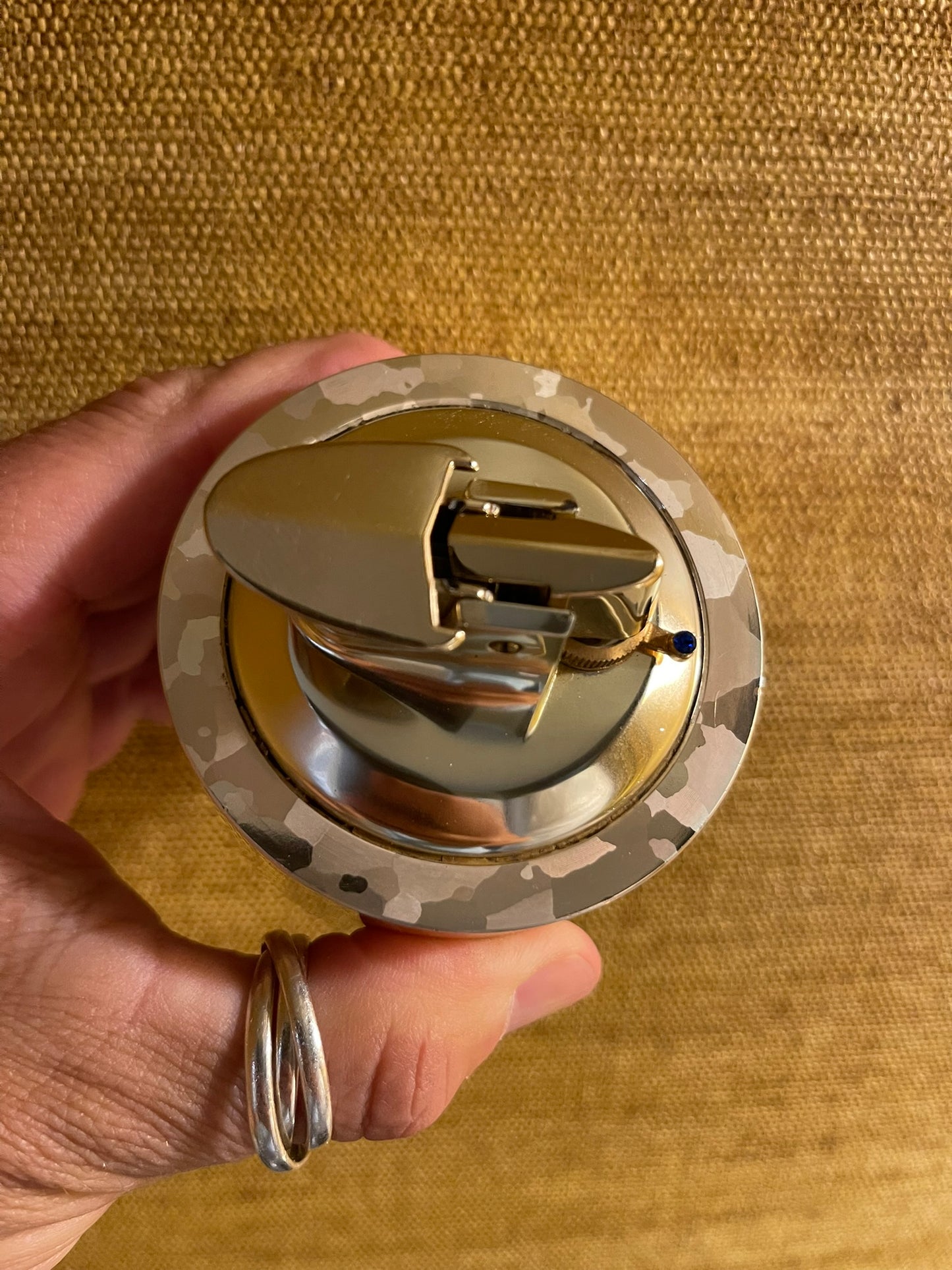 Vintage Ronson Varaflame “Luralite” Table Lighter - Gold