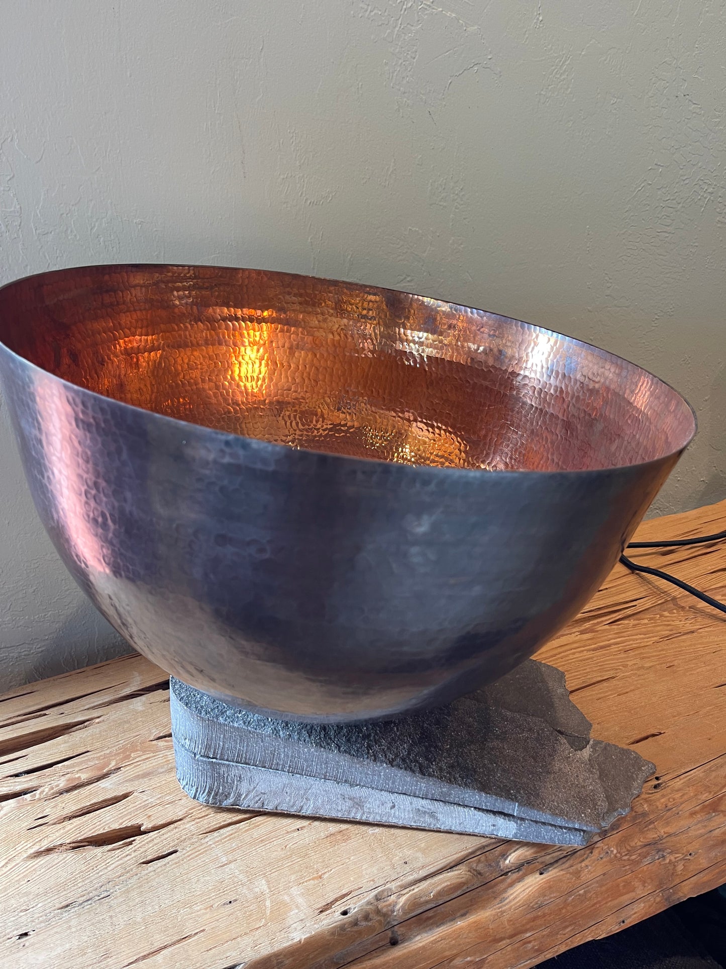 Marta Copper and Slate Lamp - large