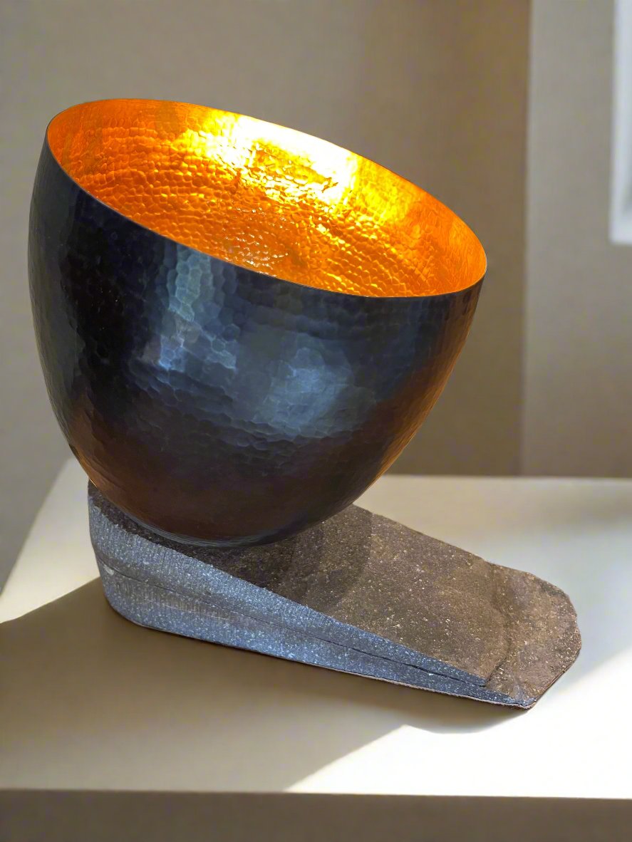 Marta Copper and Slate Lamp - small