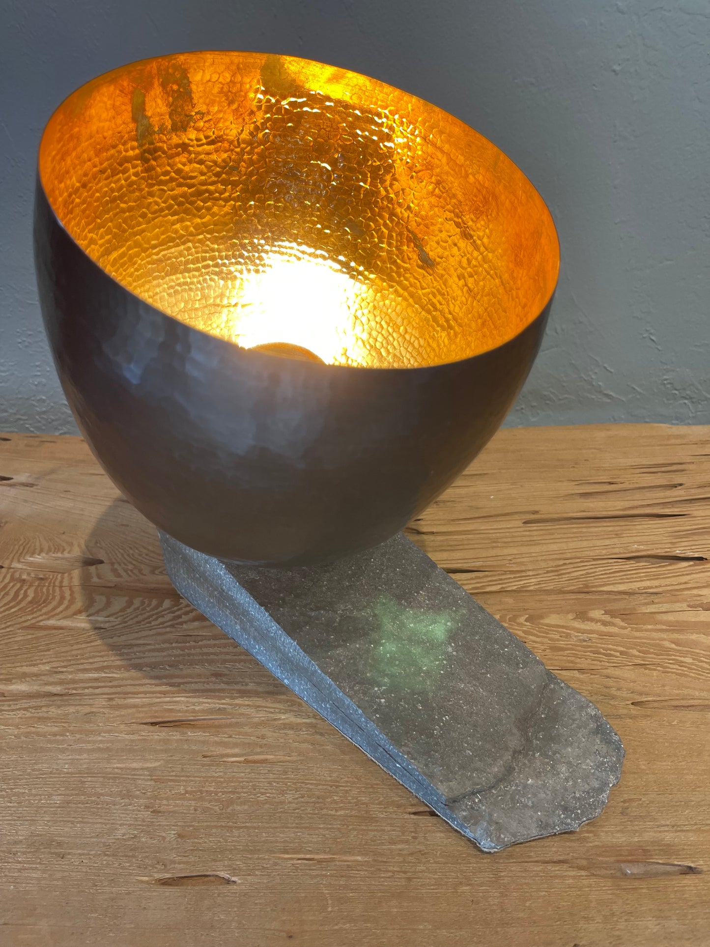 Marta Copper and Slate Lamp - small