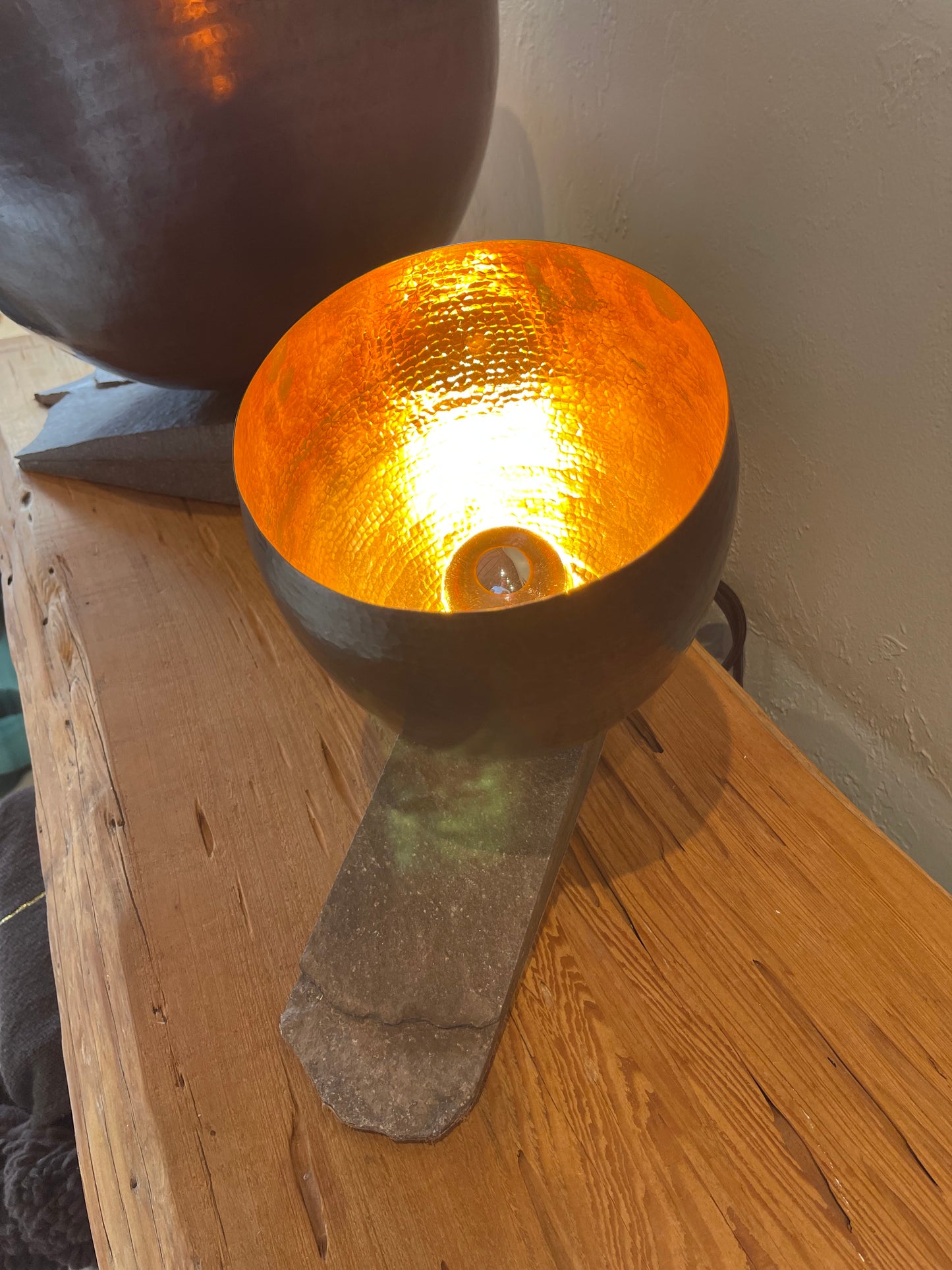 Marta Copper and Slate Lamp - small