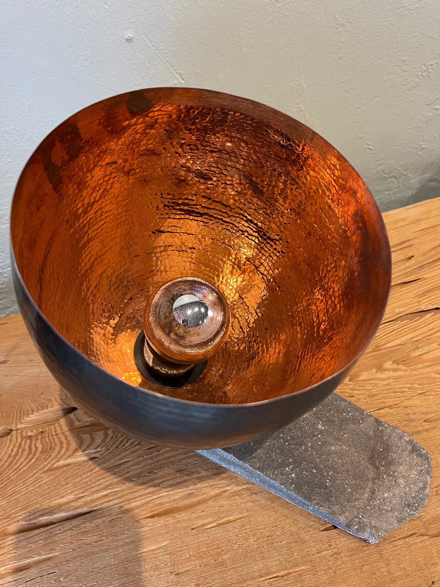 Marta Copper and Slate Lamp - large