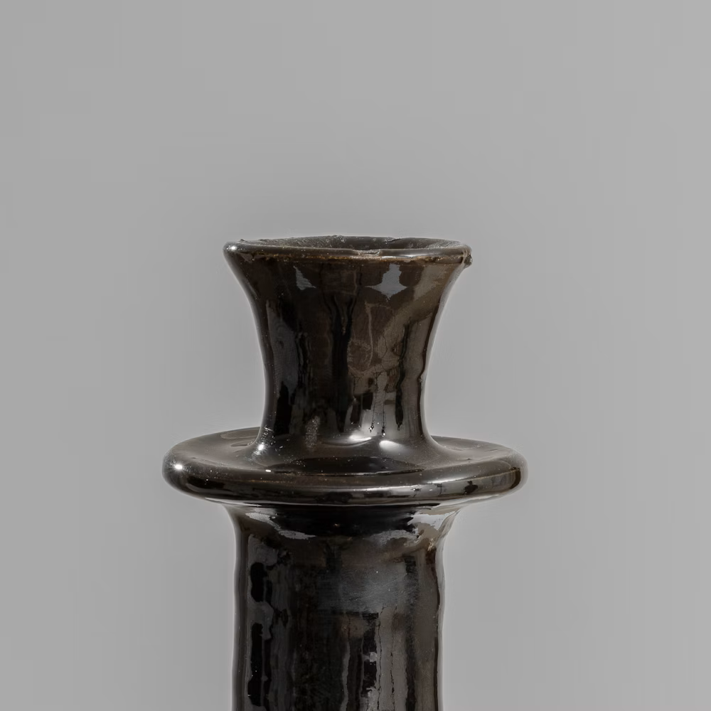 XXL Candlestick Black Ceramic