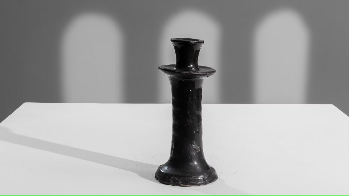 XS Candlestick Black Ceramic