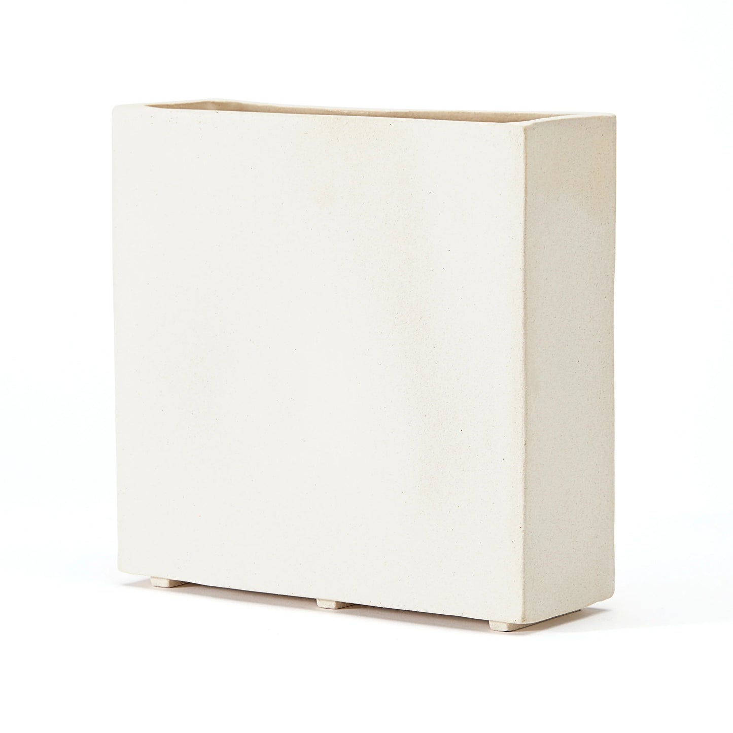 Rue Wide Vase - Raw Blanc