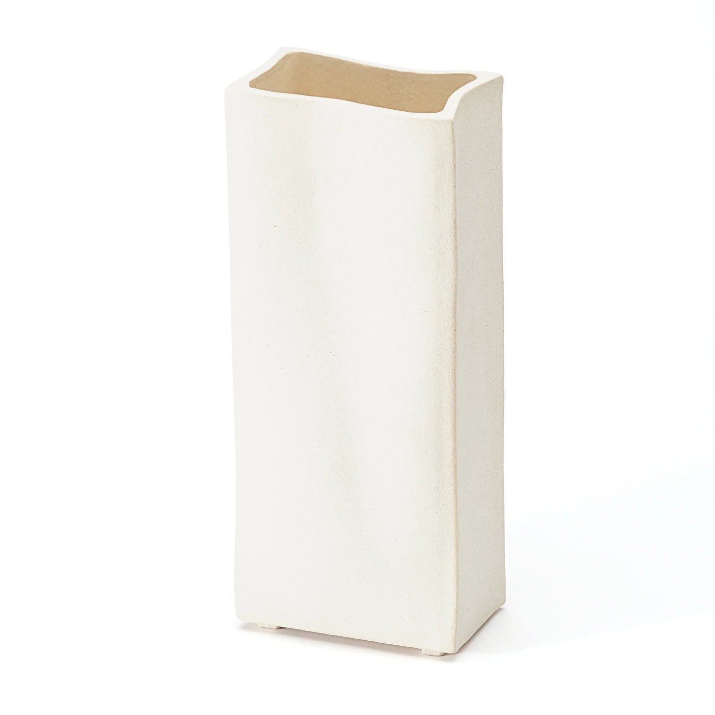 Rue Tall Vase - Raw Blanc