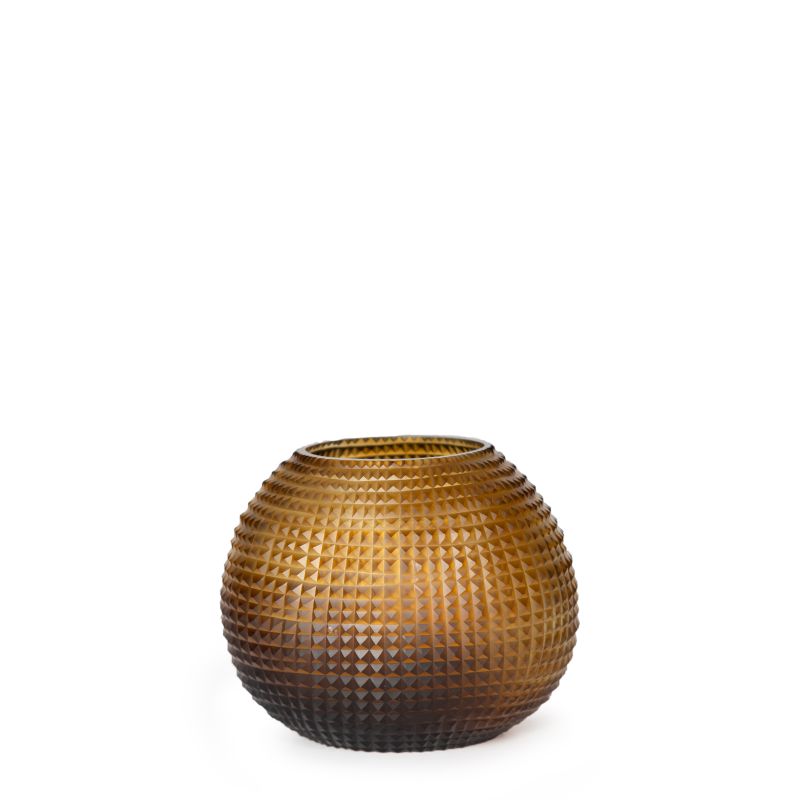 Guaxs Somba Vase Small in Clear and Dark Brown