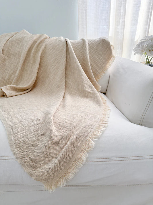 Beach House Linen Throw