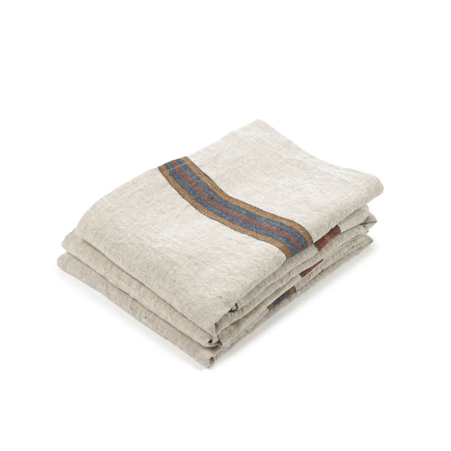Libeco Dock Teach Towel in Leather Stripe