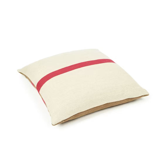 Manitoba Pillow Red Stripe 25" x 25"