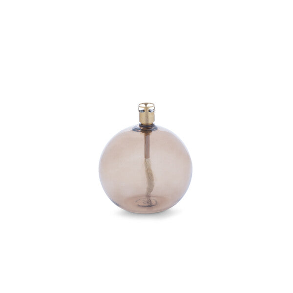 Oil Lamp Round Brass in Champagne - Small