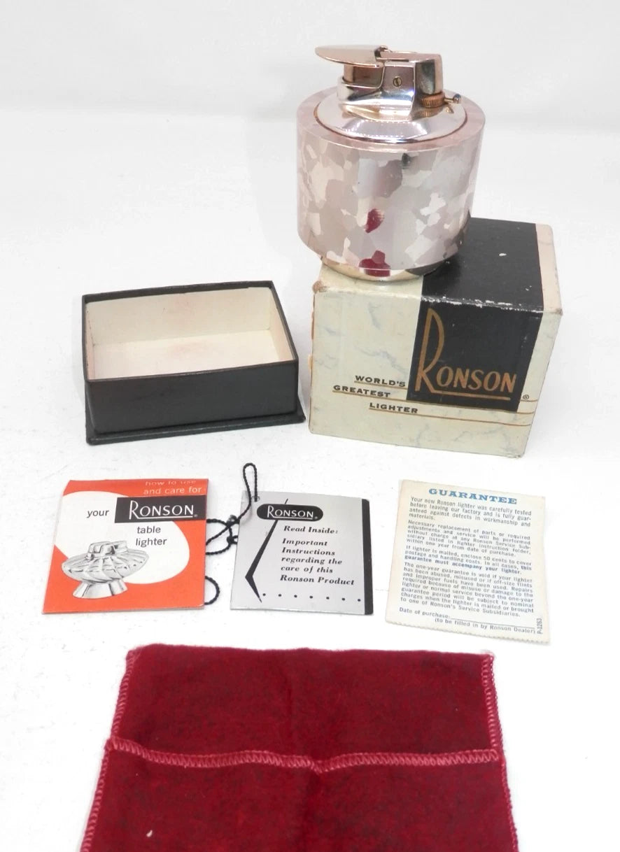 Vintage Ronson Varaflame “Luralite” Table Lighter - Silver