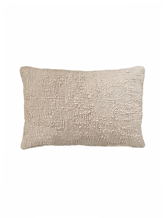 Cozy Cotton Boucle Pillows - Beige, 14" x 20"