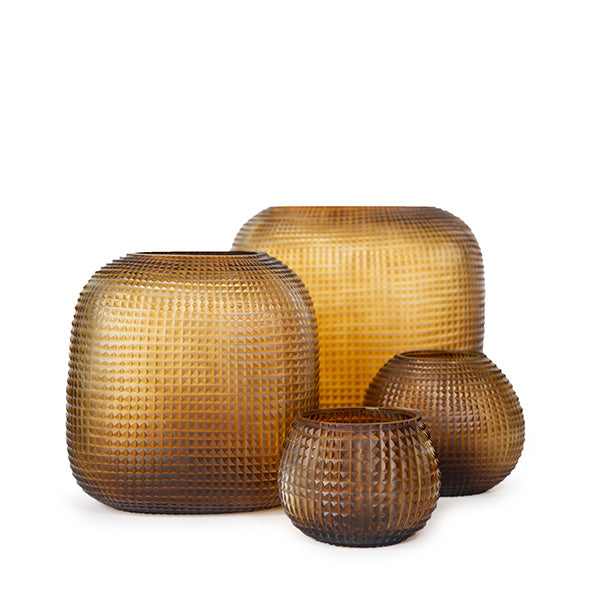 Guaxs Somba Vase Large in Clear and Dark Brown