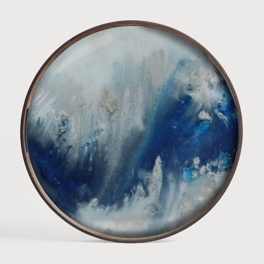 BLUE MIST OGRANIC ROUND TRAY - 19"