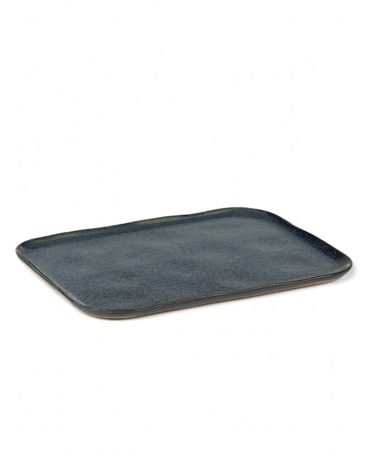 ASSIETTE RECTANGULAIRE ASSIETTE BLEU/GRIS