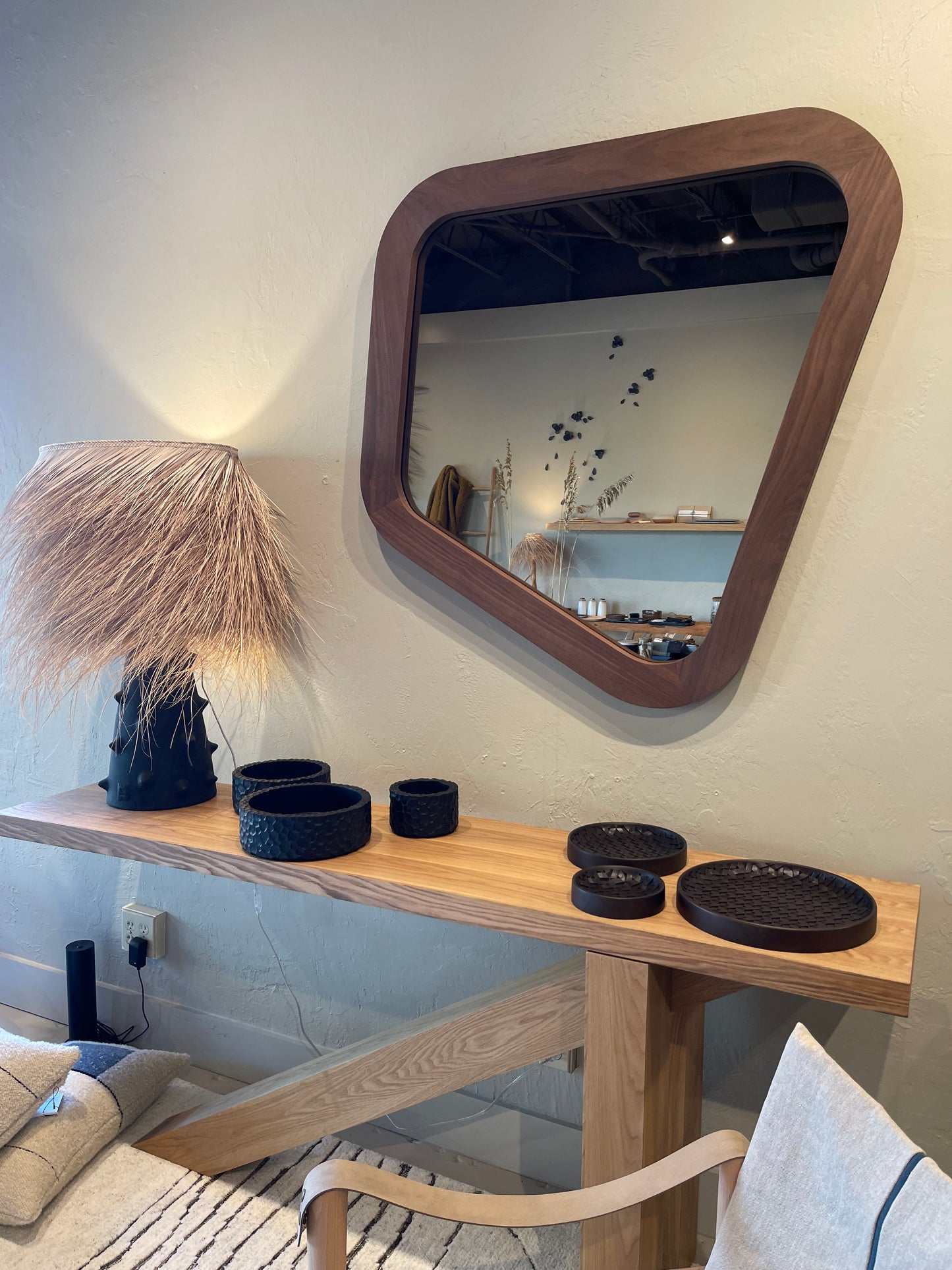 WALNUT BRONZED MIRROR 44"x43"